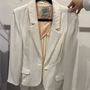 Scotch & Soda Women's Cream Single-Button Blazer